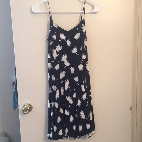 Navy Dress with White and Yellow Floral pattern - Picture 1 of 3